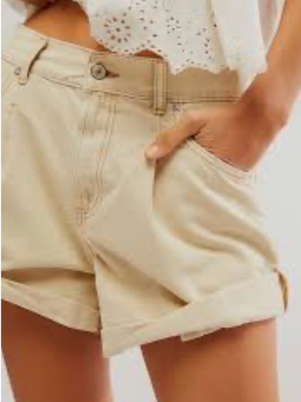 Free People Danni High-Rise Cuffed Shorts